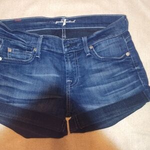 dark wash denim shorts